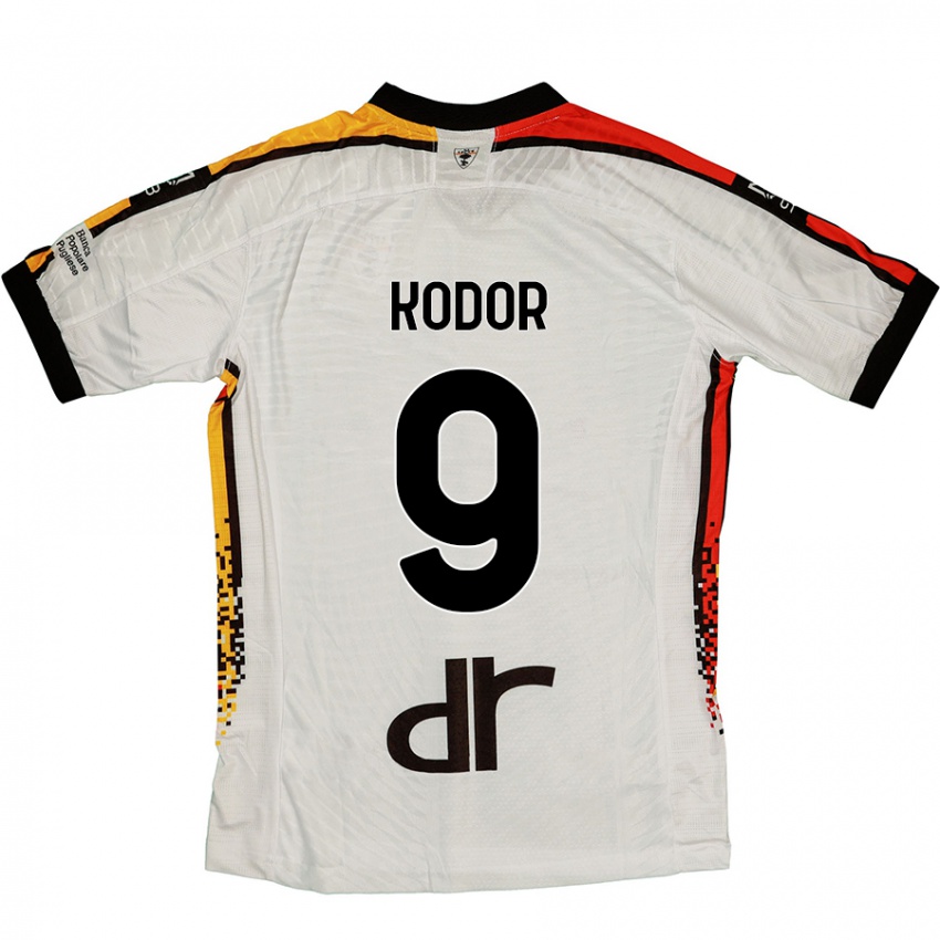 Niño Camiseta Jason Kodor #9 Blanco Negro 2ª Equipación 2024/25 La Camisa Perú