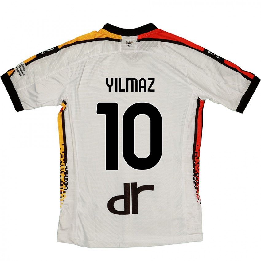 Niño Camiseta Enes Yilmaz #10 Blanco Negro 2ª Equipación 2024/25 La Camisa Perú