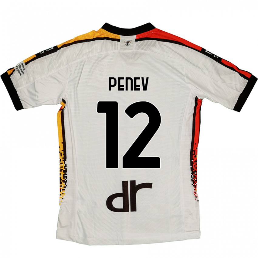 Niño Camiseta Plamen Penev #12 Blanco Negro 2ª Equipación 2024/25 La Camisa Perú