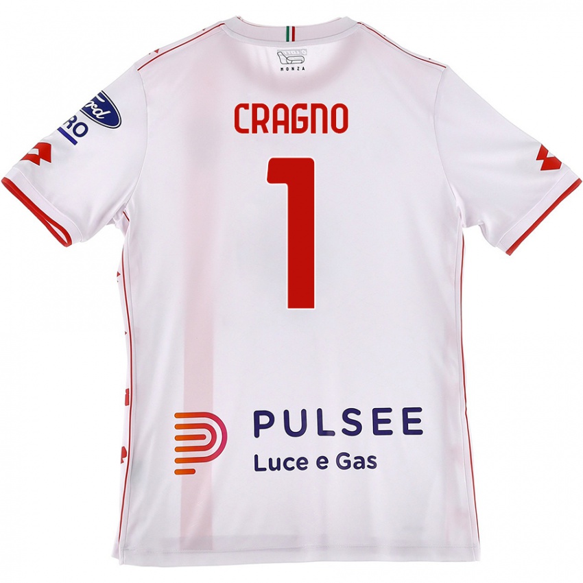 Niño Camiseta Alessio Cragno #1 Blanco Rojo 2ª Equipación 2024/25 La Camisa Perú