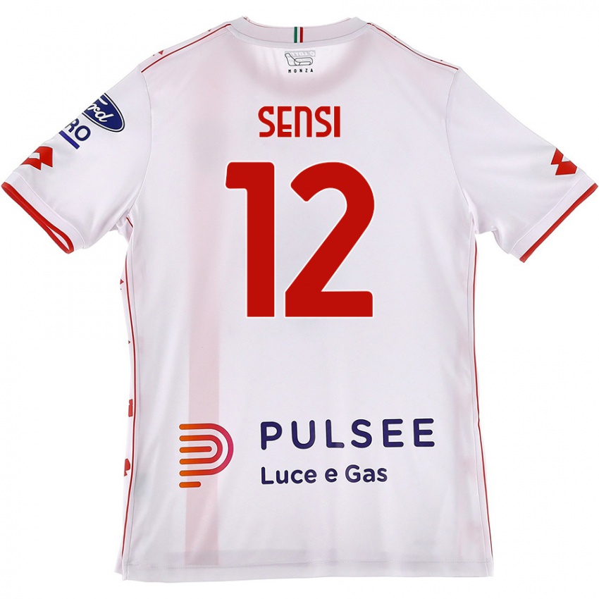 Niño Camiseta Stefano Sensi #12 Blanco Rojo 2ª Equipación 2024/25 La Camisa Perú