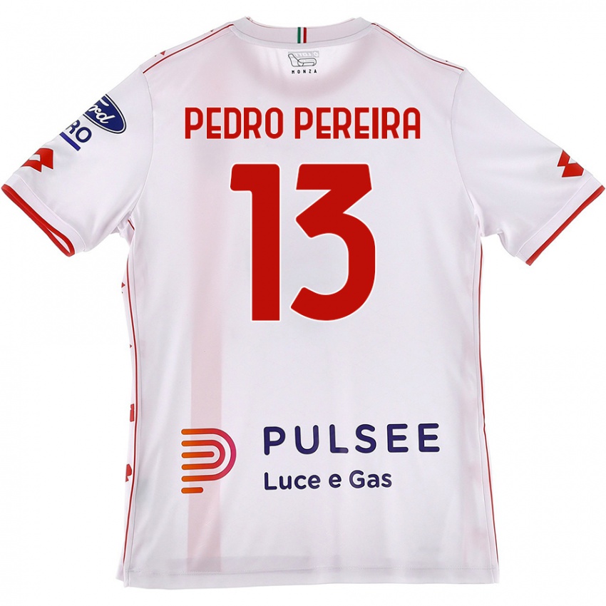 Niño Camiseta Pedro Pereira #13 Blanco Rojo 2ª Equipación 2024/25 La Camisa Perú