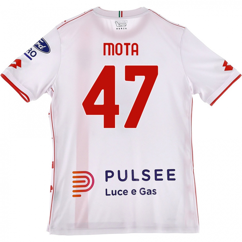 Niño Camiseta Dany Mota #47 Blanco Rojo 2ª Equipación 2024/25 La Camisa Perú