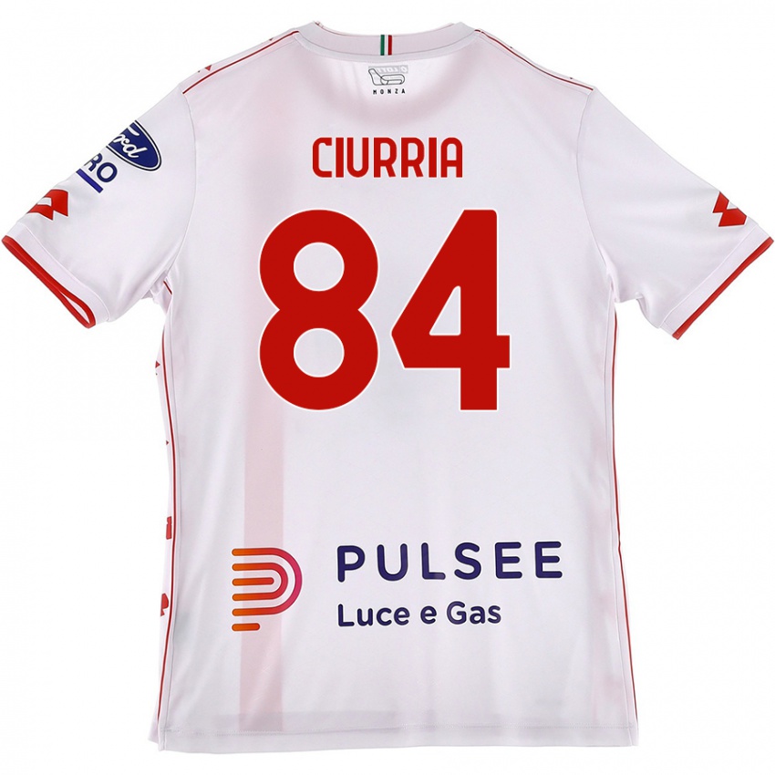 Niño Camiseta Patrick Ciurria #84 Blanco Rojo 2ª Equipación 2024/25 La Camisa Perú