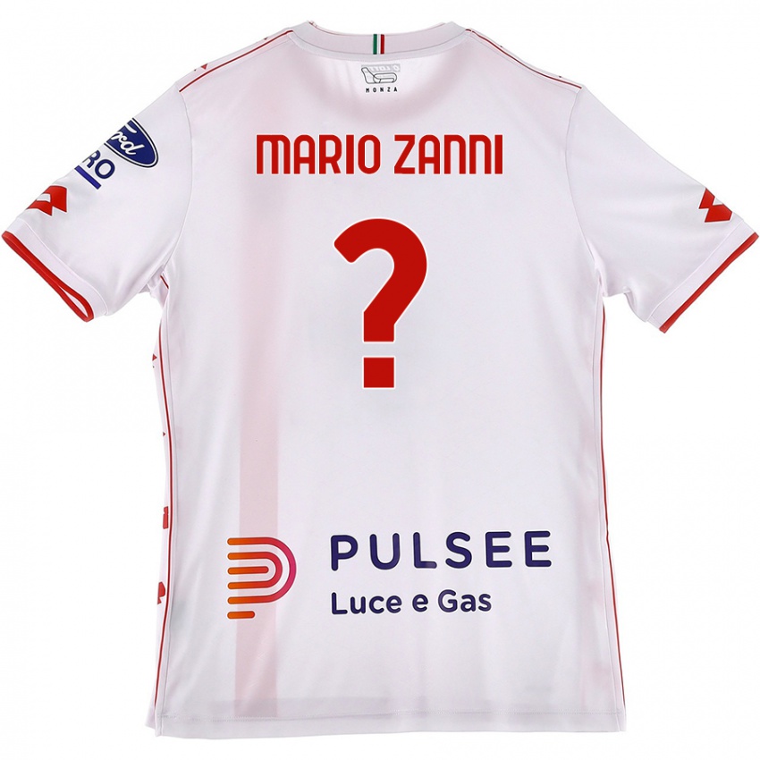 Niño Camiseta Mario Zanni #0 Blanco Rojo 2ª Equipación 2024/25 La Camisa Perú