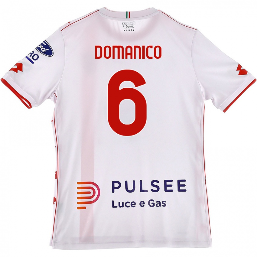 Niño Camiseta Saverio Domanico #6 Blanco Rojo 2ª Equipación 2024/25 La Camisa Perú