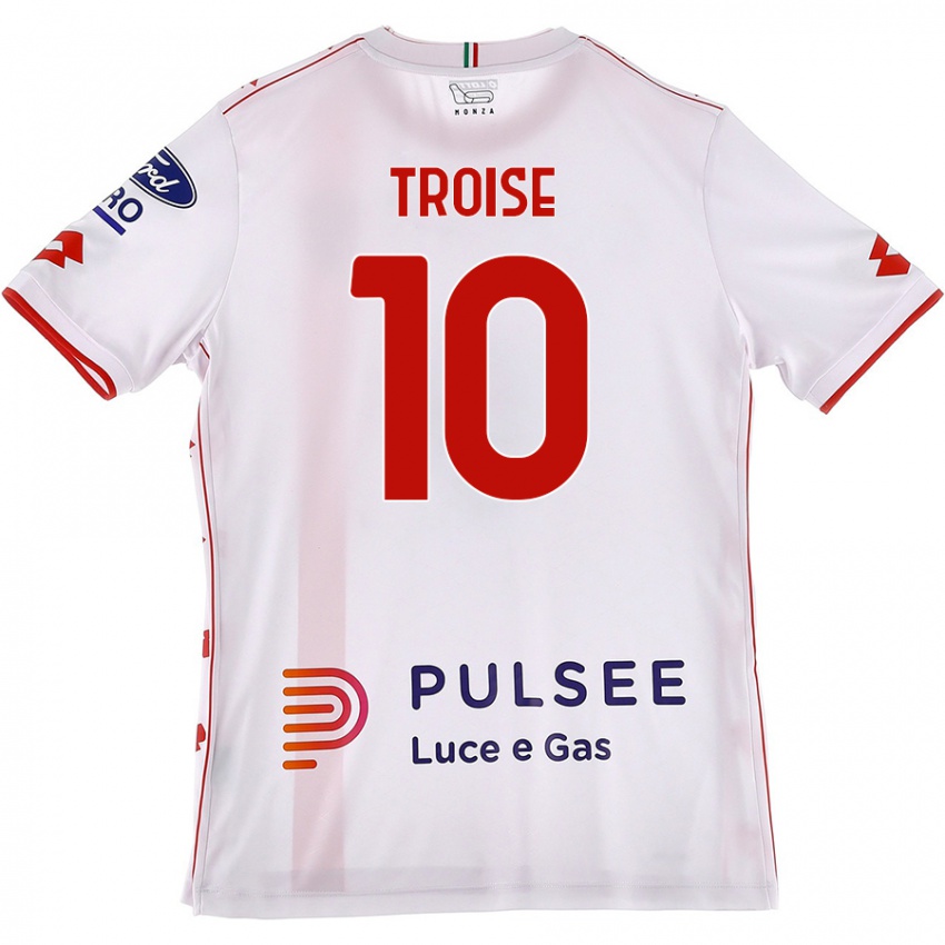 Niño Camiseta Antonio Troise #10 Blanco Rojo 2ª Equipación 2024/25 La Camisa Perú