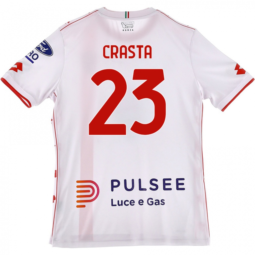 Niño Camiseta Mario Crasta #23 Blanco Rojo 2ª Equipación 2024/25 La Camisa Perú