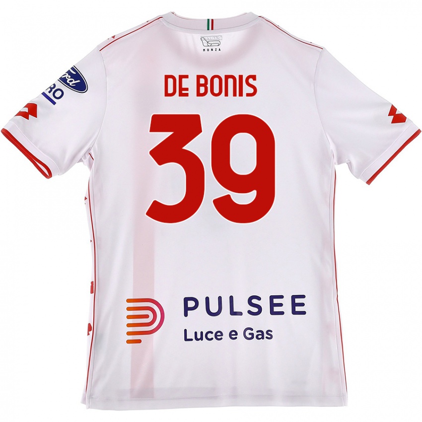 Niño Camiseta Andrea De Bonis #39 Blanco Rojo 2ª Equipación 2024/25 La Camisa Perú