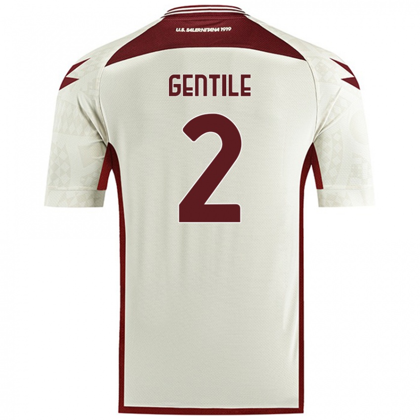 Niño Camiseta Davide Gentile #2 Color Crema 2ª Equipación 2024/25 La Camisa Perú