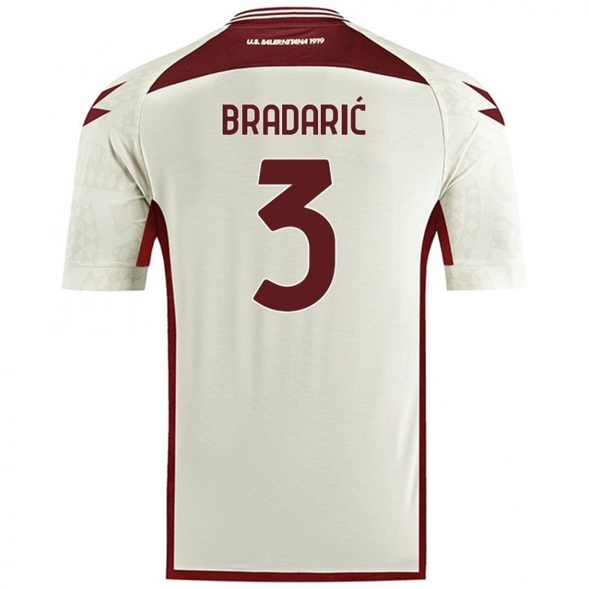 Niño Camiseta Domagoj Bradarić #3 Color Crema 2ª Equipación 2024/25 La Camisa Perú