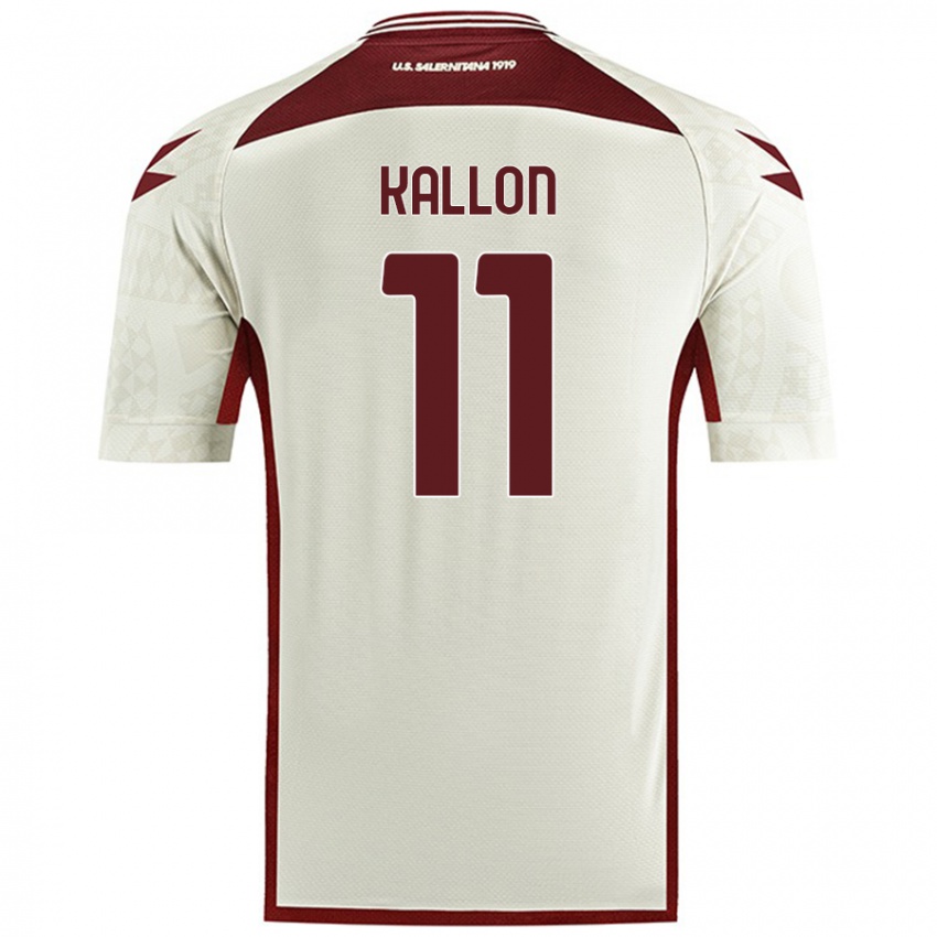 Niño Camiseta Yayah Kallon #11 Color Crema 2ª Equipación 2024/25 La Camisa Perú