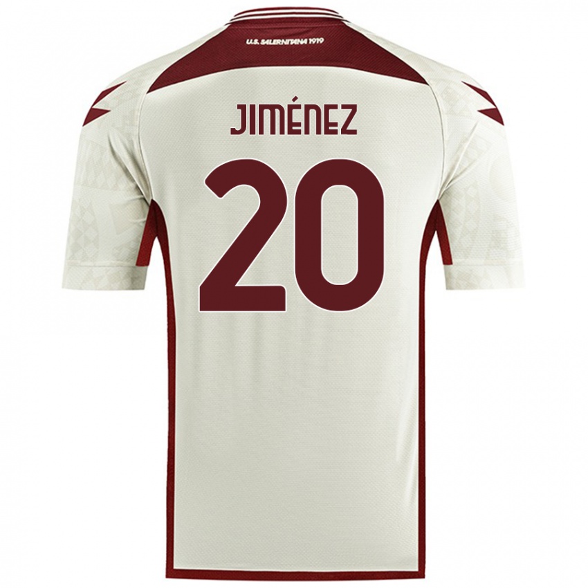 Niño Camiseta Kaleb Jiménez #20 Color Crema 2ª Equipación 2024/25 La Camisa Perú