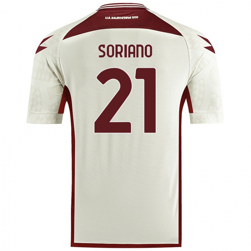 Niño Camiseta Roberto Soriano #21 Color Crema 2ª Equipación 2024/25 La Camisa Perú