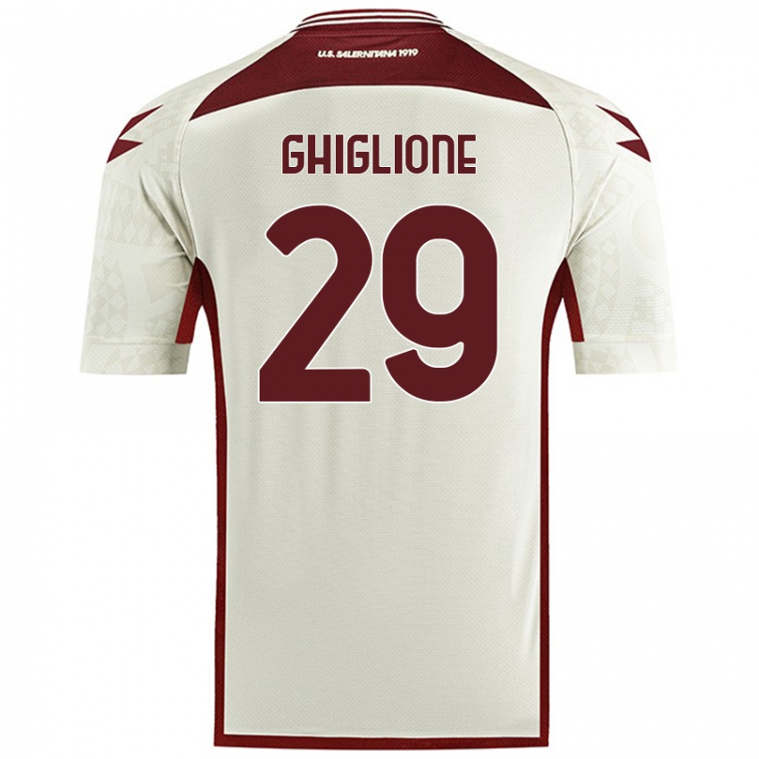 Niño Camiseta Paolo Ghiglione #29 Color Crema 2ª Equipación 2024/25 La Camisa Perú