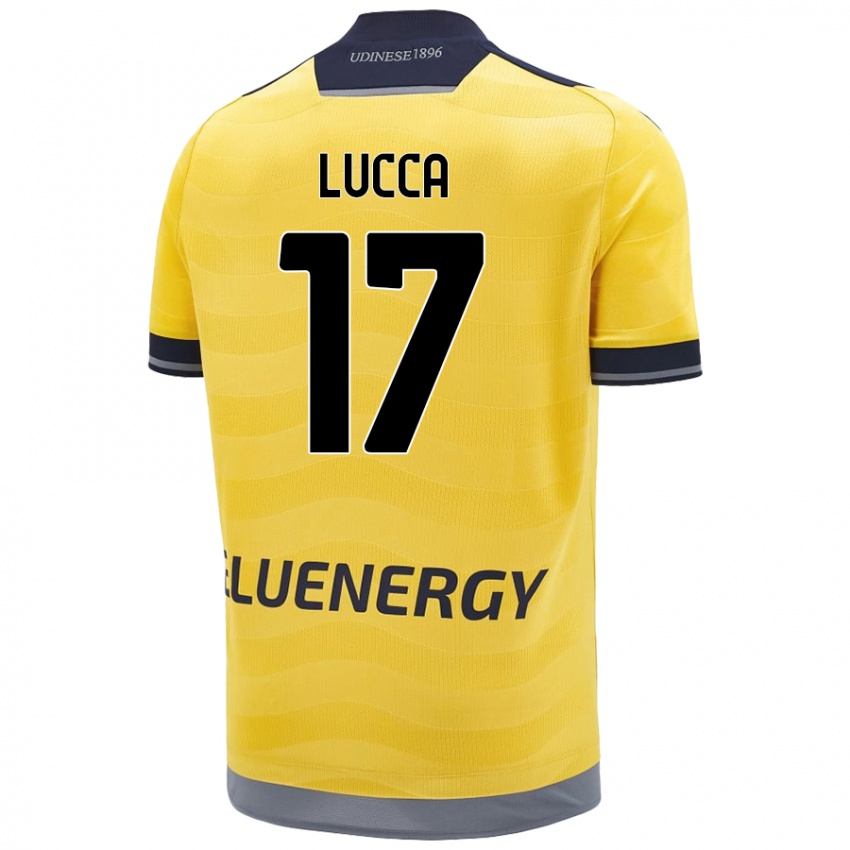 Niño Camiseta Lorenzo Lucca #17 Dorado 2ª Equipación 2024/25 La Camisa Perú