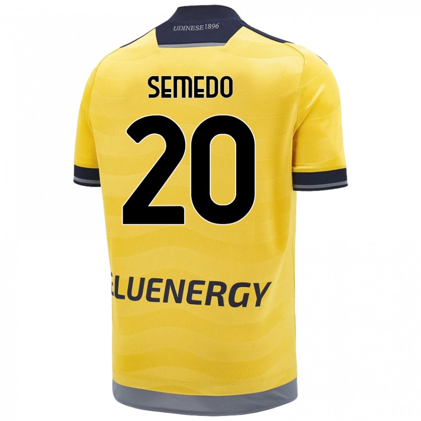 Niño Camiseta Vivaldo Semedo #20 Dorado 2ª Equipación 2024/25 La Camisa Perú