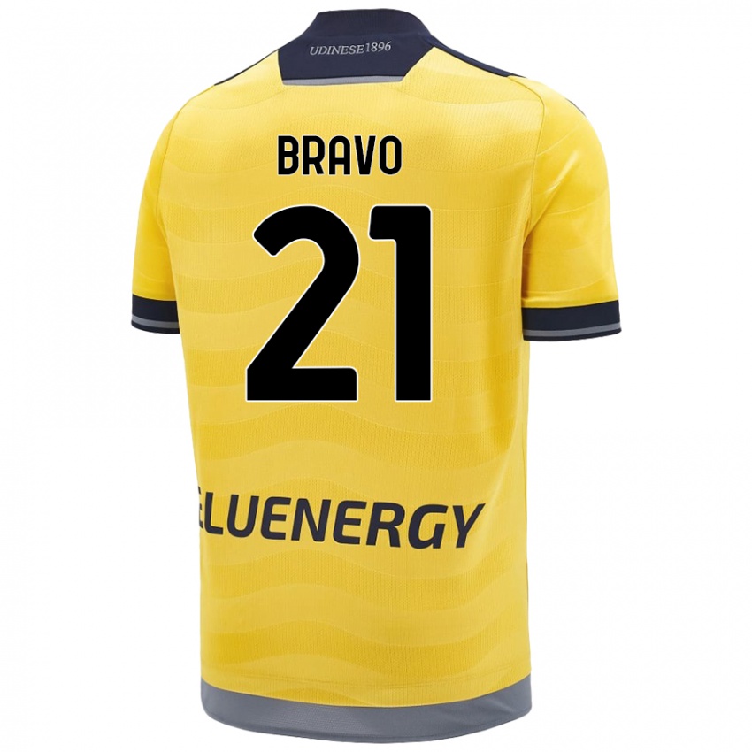 Niño Camiseta Iker Bravo #21 Dorado 2ª Equipación 2024/25 La Camisa Perú