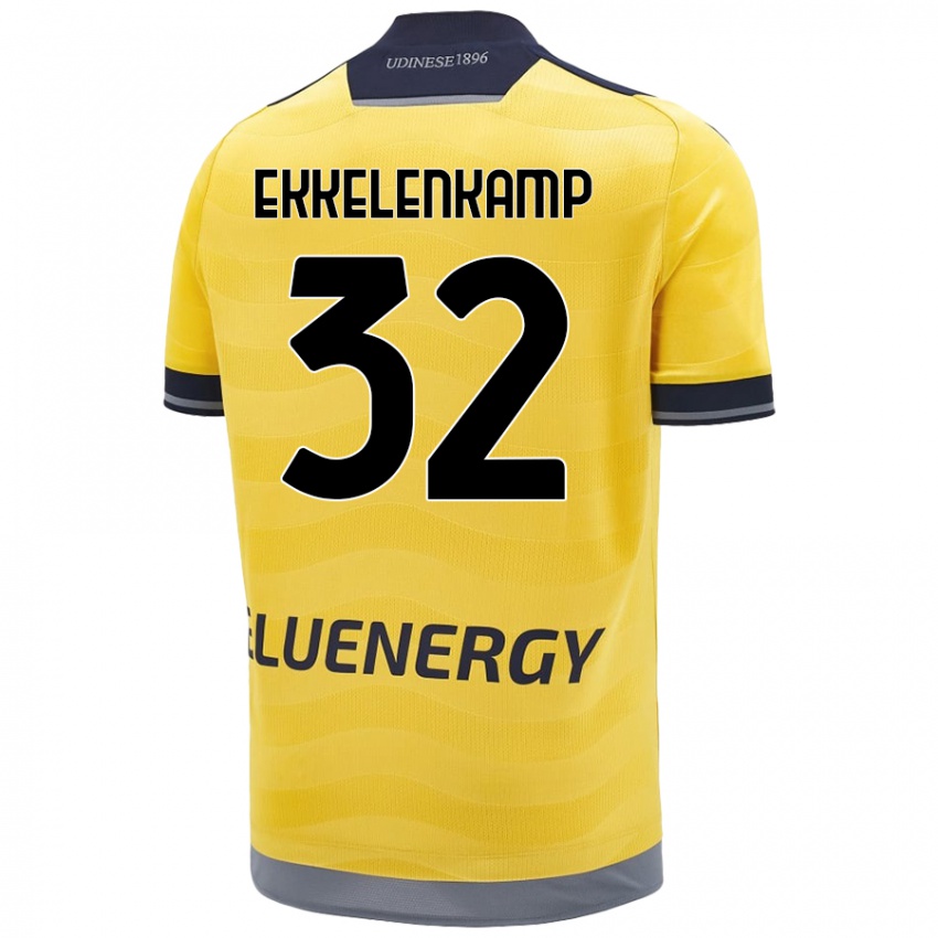 Niño Camiseta Jurgen Ekkelenkamp #32 Dorado 2ª Equipación 2024/25 La Camisa Perú