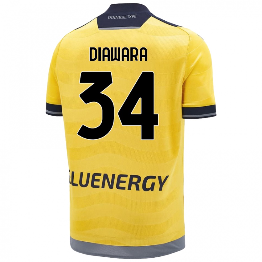 Niño Camiseta Sekou Diawara #34 Dorado 2ª Equipación 2024/25 La Camisa Perú