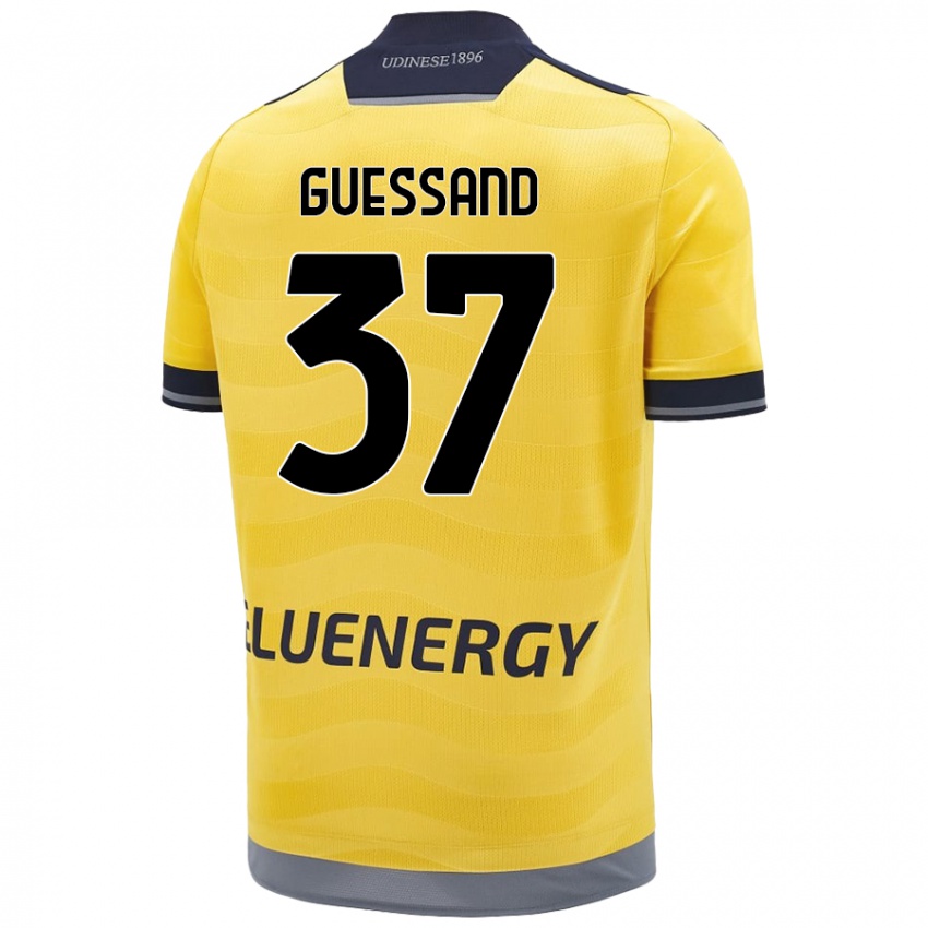 Niño Camiseta Axel Guessand #37 Dorado 2ª Equipación 2024/25 La Camisa Perú