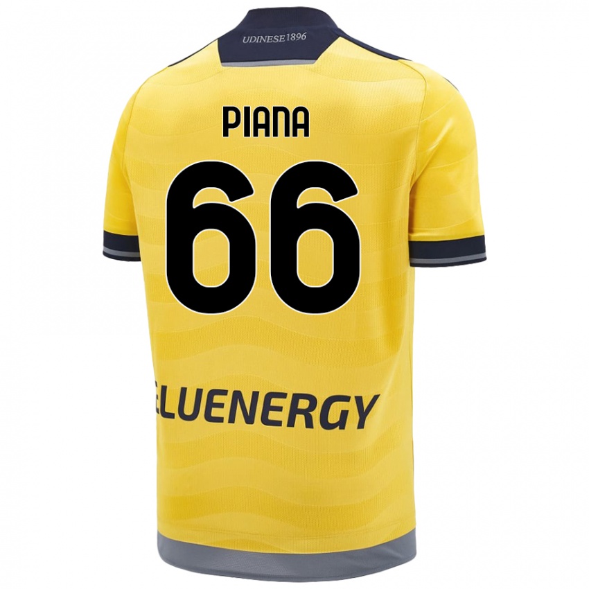 Niño Camiseta Edoardo Piana #66 Dorado 2ª Equipación 2024/25 La Camisa Perú