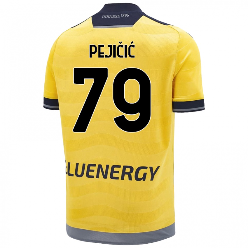 Niño Camiseta David Pejičić #79 Dorado 2ª Equipación 2024/25 La Camisa Perú