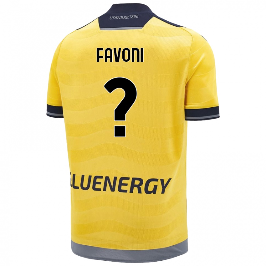 Niño Camiseta Patrick Favoni #0 Dorado 2ª Equipación 2024/25 La Camisa Perú