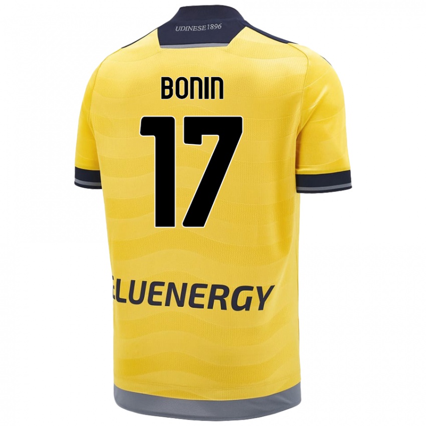 Niño Camiseta Luca Bonin #17 Dorado 2ª Equipación 2024/25 La Camisa Perú