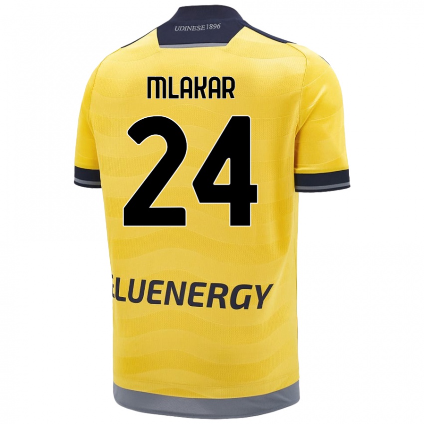 Niño Camiseta Lorenzo Mlakar #24 Dorado 2ª Equipación 2024/25 La Camisa Perú