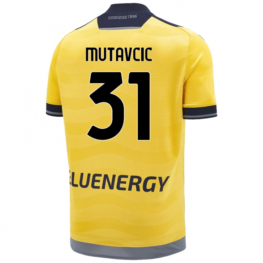 Niño Camiseta Jan Mutavcic #31 Dorado 2ª Equipación 2024/25 La Camisa Perú