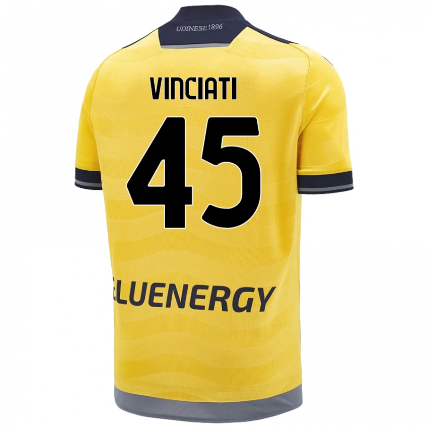 Niño Camiseta Giulio Vinciati #45 Dorado 2ª Equipación 2024/25 La Camisa Perú