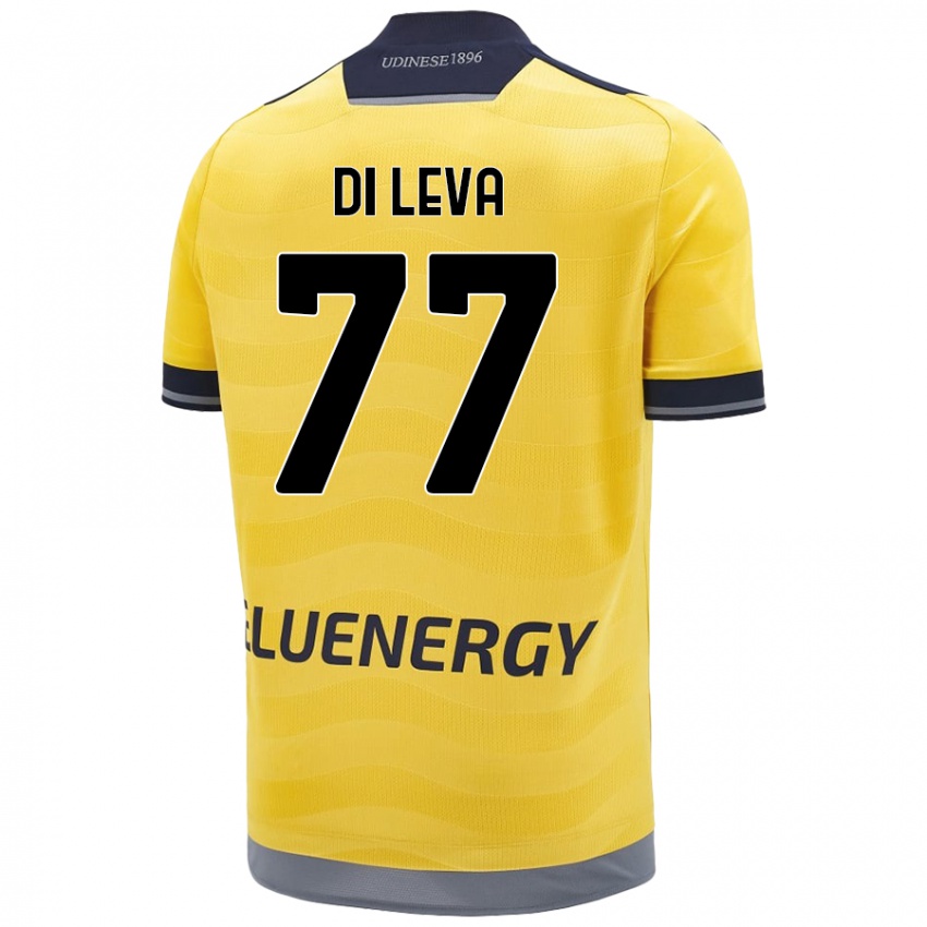 Niño Camiseta Vincenzo Di Leva #77 Dorado 2ª Equipación 2024/25 La Camisa Perú