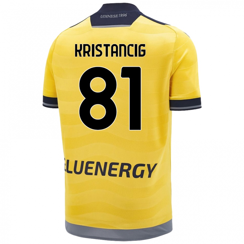 Niño Camiseta Luca Kristancig #81 Dorado 2ª Equipación 2024/25 La Camisa Perú