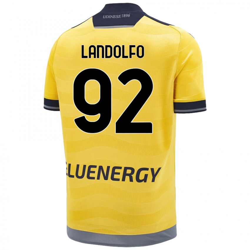 Niño Camiseta Tommaso Landolfo #92 Dorado 2ª Equipación 2024/25 La Camisa Perú