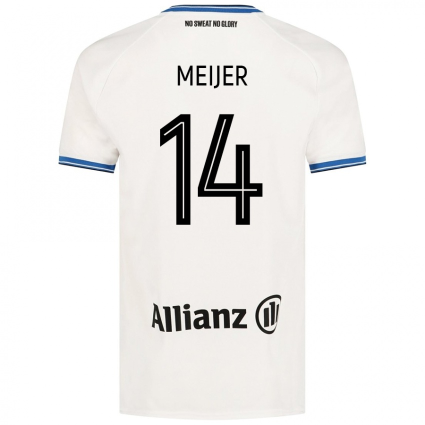 Niño Camiseta Bjorn Meijer #14 Blanco 2ª Equipación 2024/25 La Camisa Perú