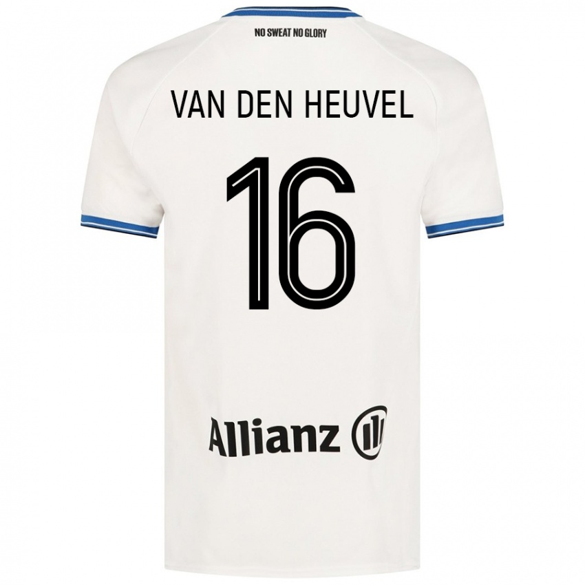 Niño Camiseta Dani Van Den Heuvel #16 Blanco 2ª Equipación 2024/25 La Camisa Perú