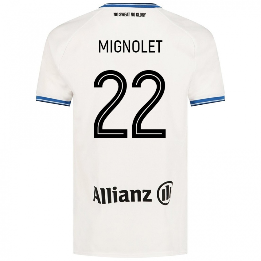 Niño Camiseta Simon Mignolet #22 Blanco 2ª Equipación 2024/25 La Camisa Perú