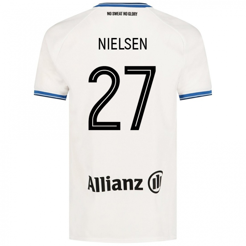 Niño Camiseta Casper Nielsen #27 Blanco 2ª Equipación 2024/25 La Camisa Perú