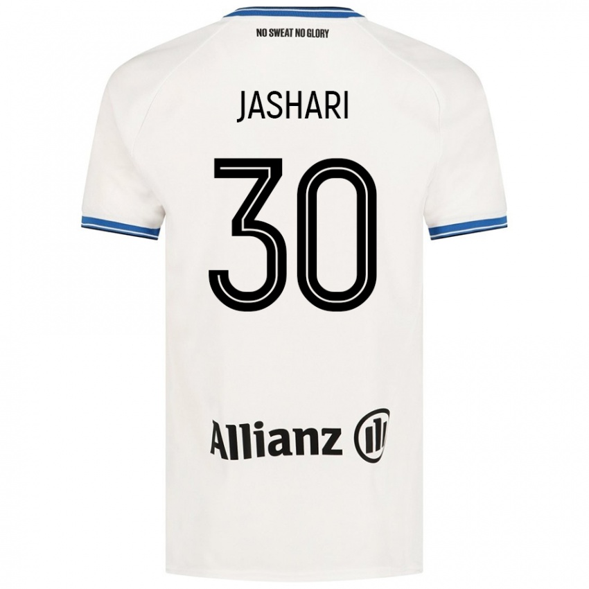 Niño Camiseta Ardon Jashari #30 Blanco 2ª Equipación 2024/25 La Camisa Perú