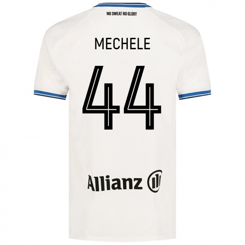 Niño Camiseta Brandon Mechele #44 Blanco 2ª Equipación 2024/25 La Camisa Perú