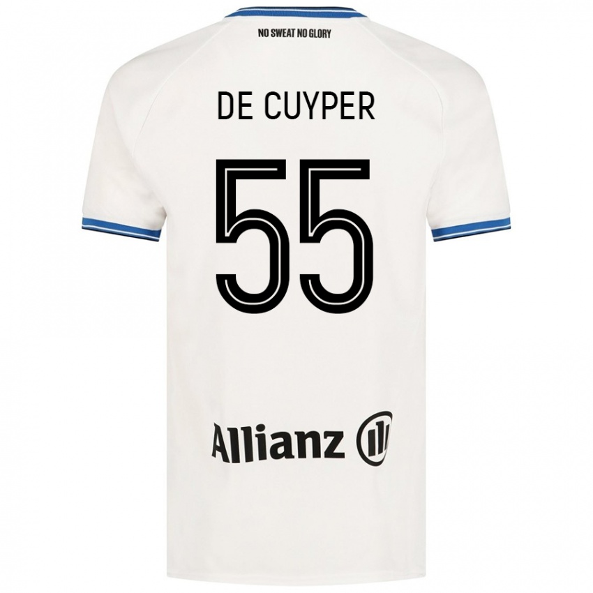 Niño Camiseta Maxim De Cuyper #55 Blanco 2ª Equipación 2024/25 La Camisa Perú