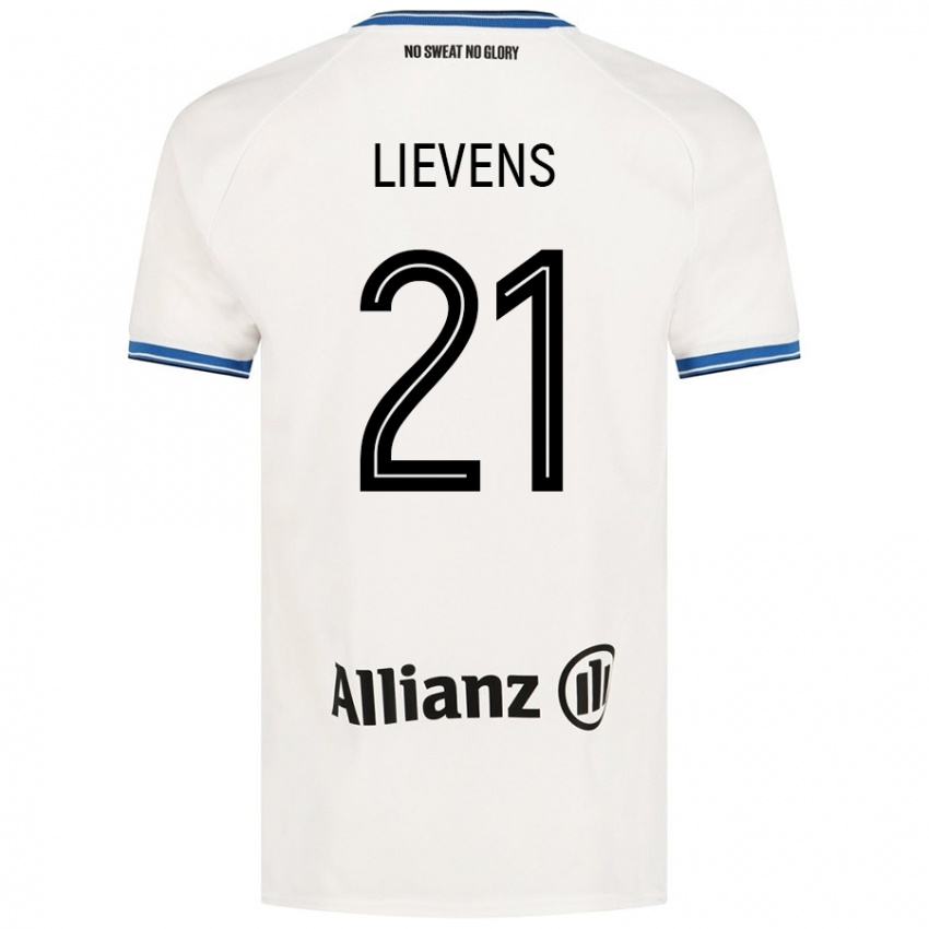 Niño Camiseta Caitlin Lievens #21 Blanco 2ª Equipación 2024/25 La Camisa Perú