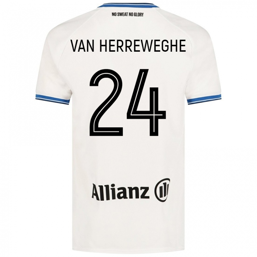 Niño Camiseta Febe Van Herreweghe #24 Blanco 2ª Equipación 2024/25 La Camisa Perú