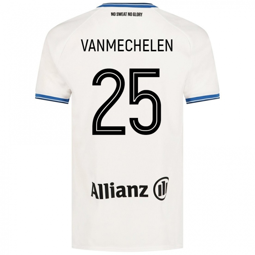 Niño Camiseta Davinia Vanmechelen #25 Blanco 2ª Equipación 2024/25 La Camisa Perú