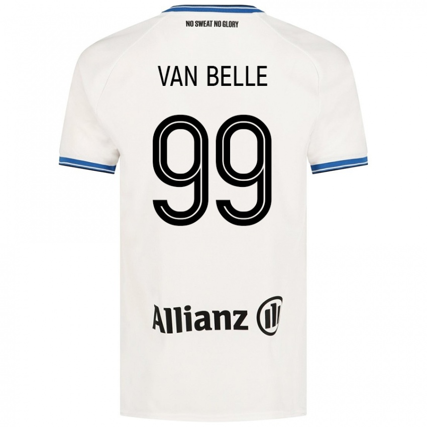 Niño Camiseta Lyndsey Van Belle #99 Blanco 2ª Equipación 2024/25 La Camisa Perú