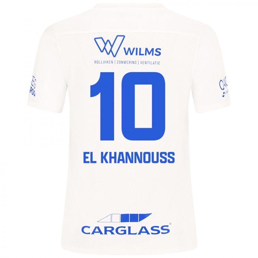 Niño Camiseta Bilal El Khannouss #10 Blanco 2ª Equipación 2024/25 La Camisa Perú