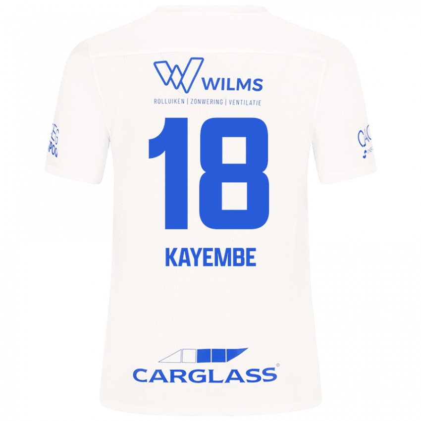 Niño Camiseta Joris Kayembe #18 Blanco 2ª Equipación 2024/25 La Camisa Perú