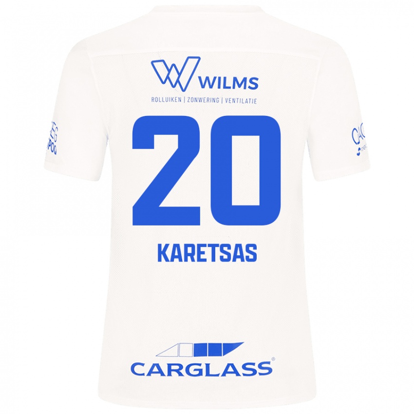 Niño Camiseta Konstantinos Karetsas #20 Blanco 2ª Equipación 2024/25 La Camisa Perú