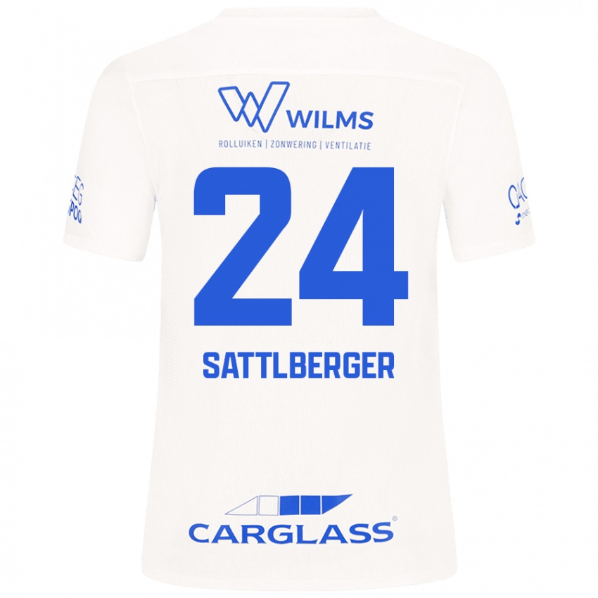 Niño Camiseta Nikolas Sattlberger #24 Blanco 2ª Equipación 2024/25 La Camisa Perú